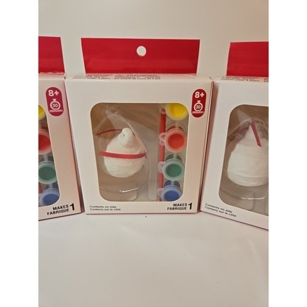 Creatology Christmas 3D DIY Ceramic Ornament Kit Lot Of 3: Orament & House New! - Picture 3 of 5